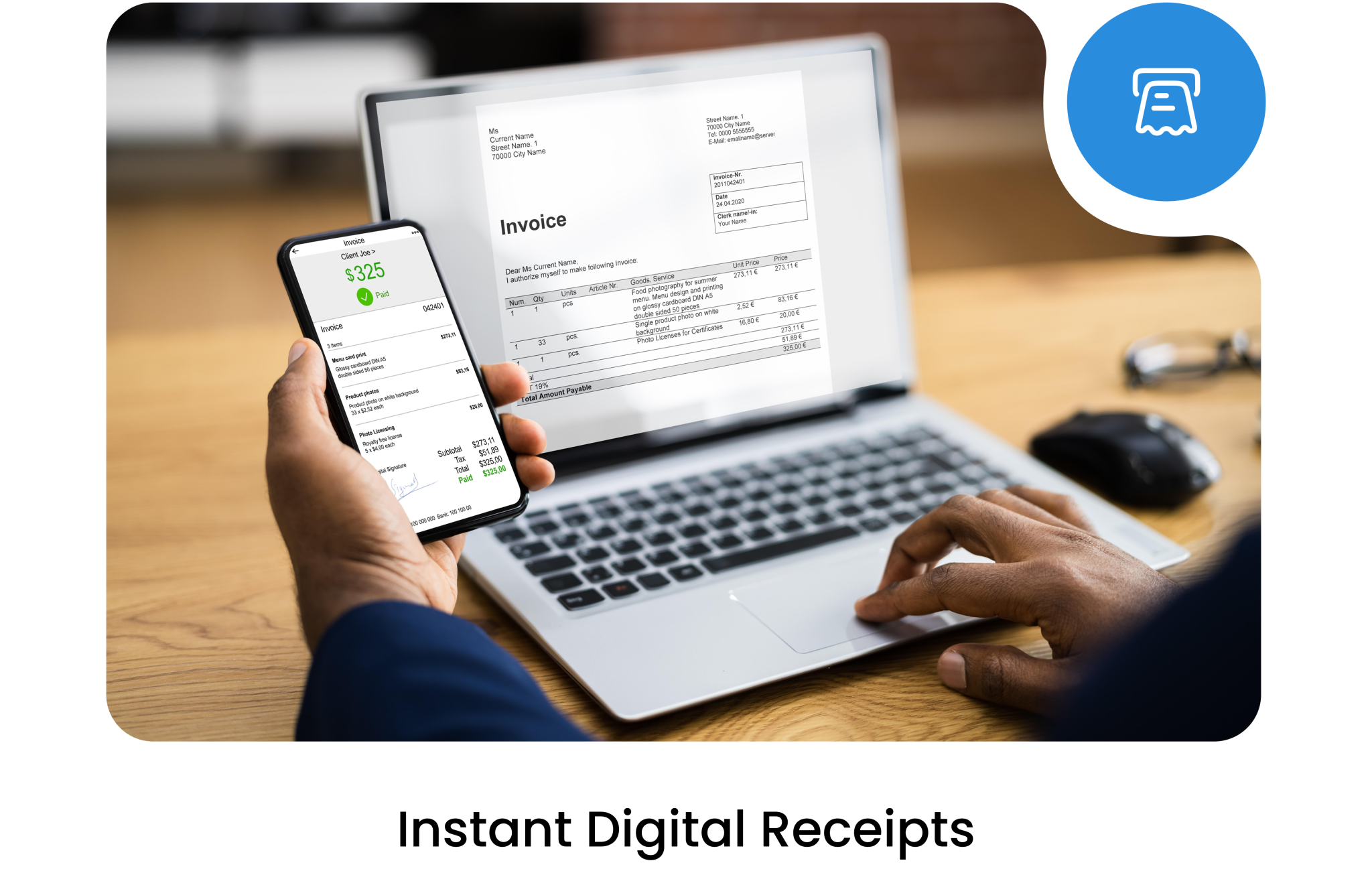 Instant Digital Receipts